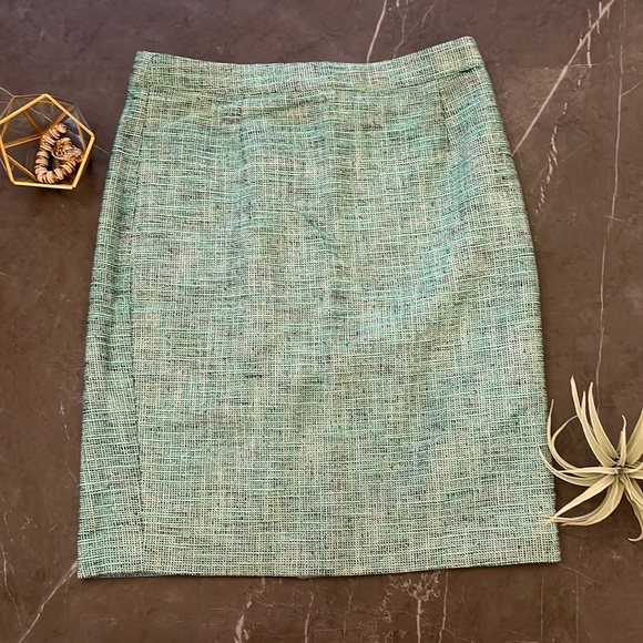 Joe Fresh Mint Tweed Pencil Skirt - Picture 1 of 2